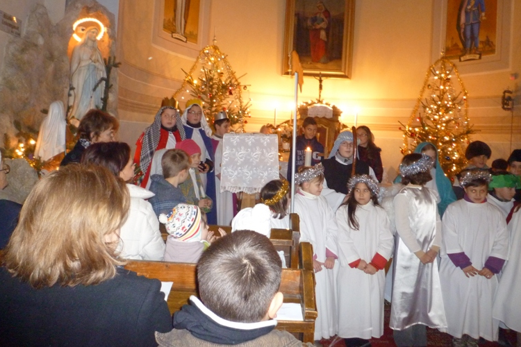 Pásztorjáték a kaposszekcsői katolikus templomban